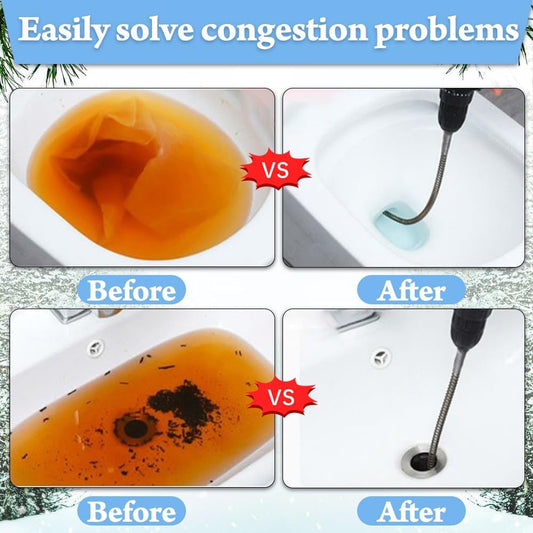 Drain Unblocker, 3 m x 10 mm Drain Cleaner Probe Toilet Plumbing Cleaning Brush Sewer Drain Spiral Drain Drain Drainage Dredge Tool for Sinks Crafts