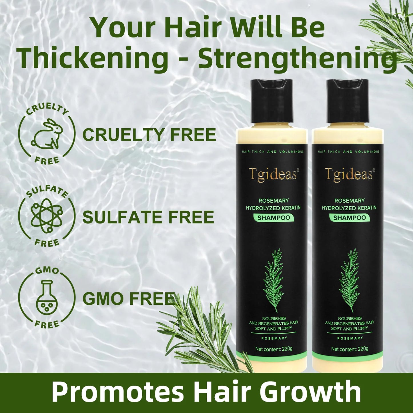 Tgideas Rosemary Shampoo | Hair Growth & Anti-Dandruff Scalp Treatment