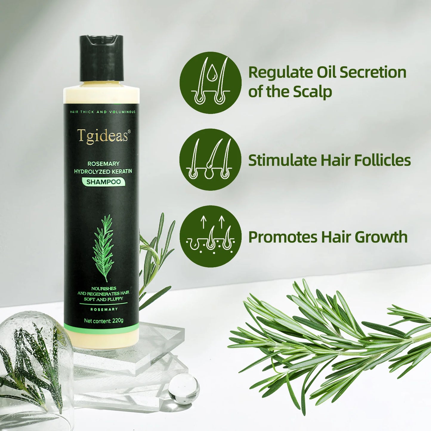 Tgideas Rosemary Shampoo | Hair Growth & Anti-Dandruff Scalp Treatment