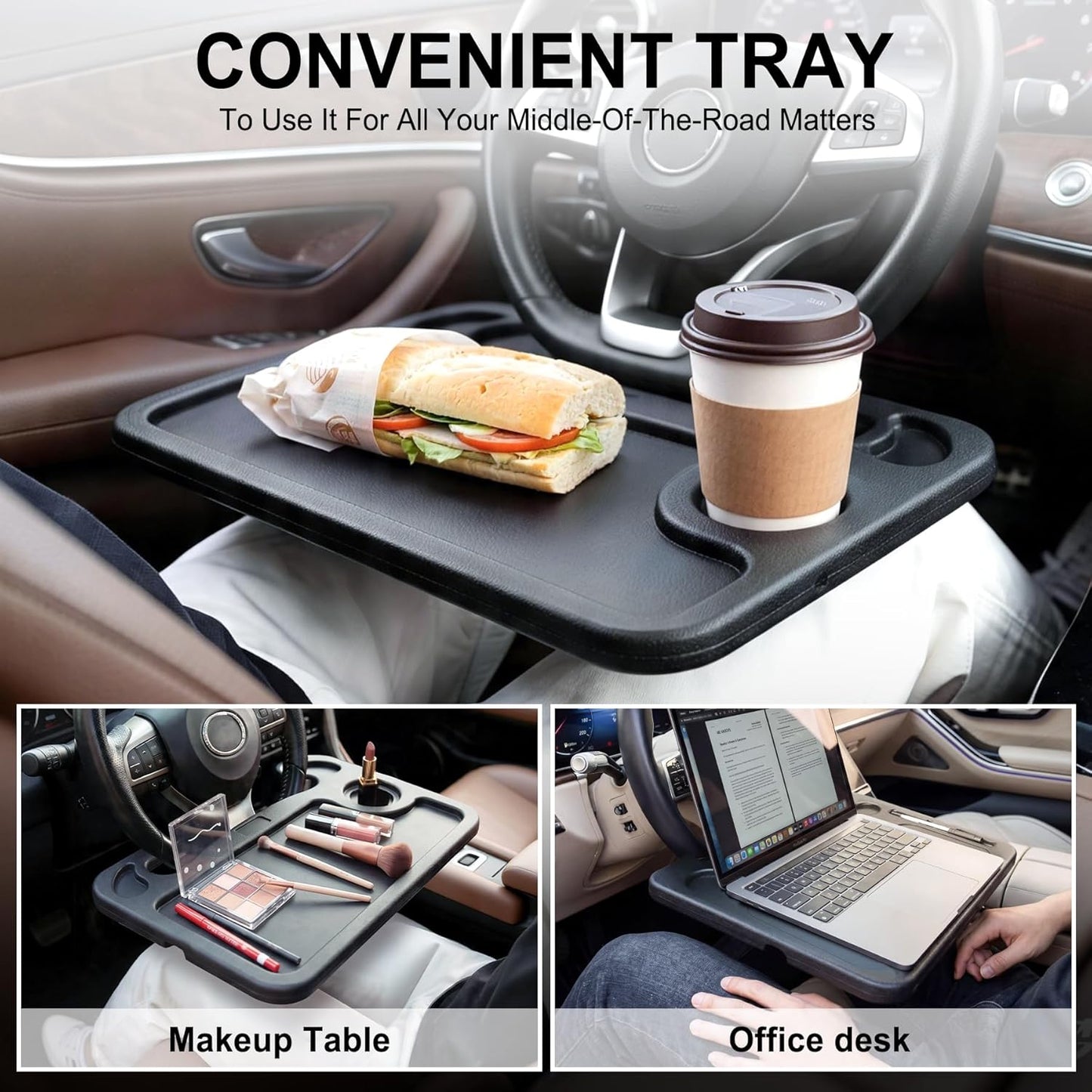 Car Steering Wheel Desk for Laptop,Multipurpose
