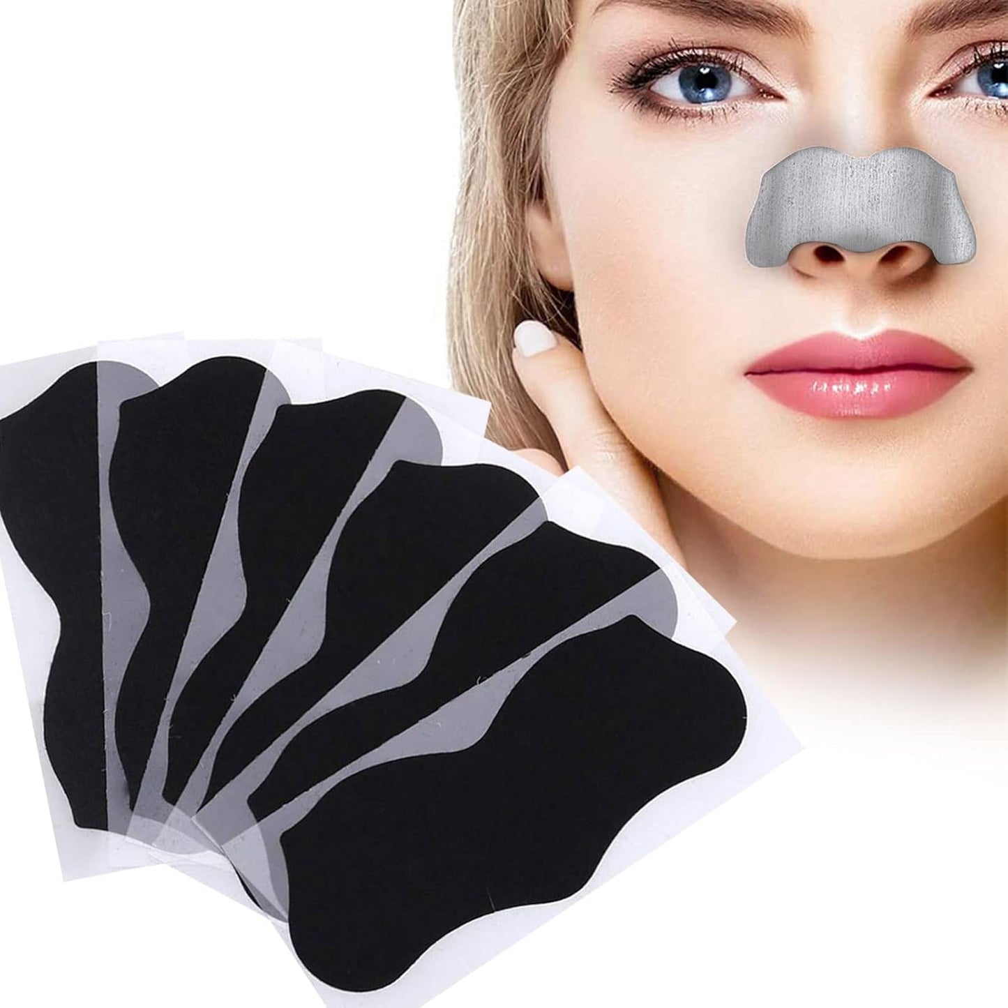 ELAIMEI Pore Strips, 80 Pcs, Natural Charcoal Blackhead Remover Strips for All Skin Types