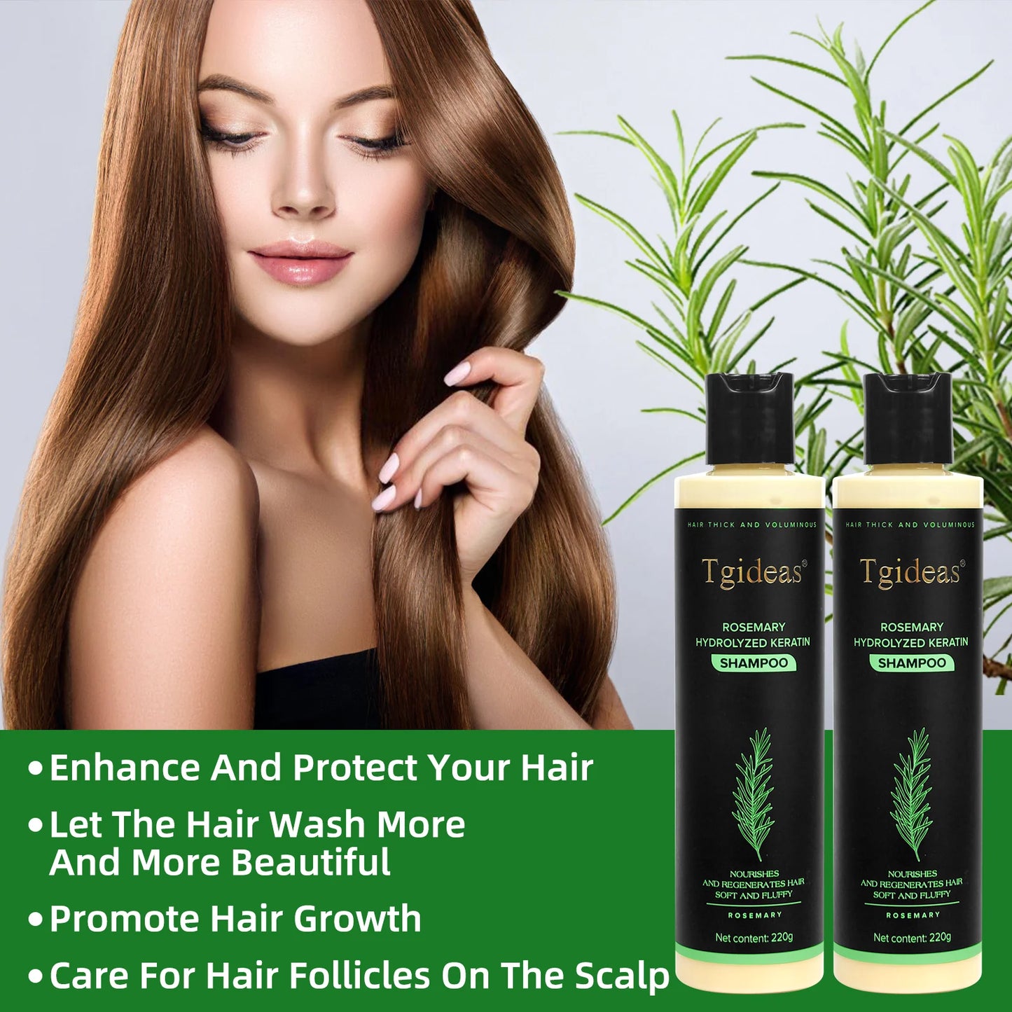 Tgideas Rosemary Shampoo | Hair Growth & Anti-Dandruff Scalp Treatment